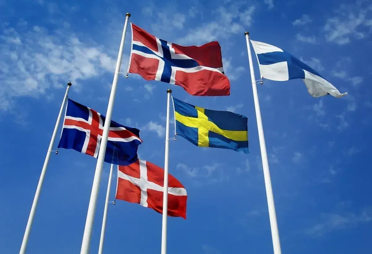 Nordic country flags