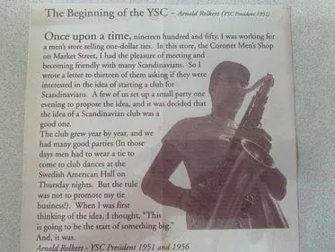 Arnold Rolkert's account of founding the YSC in 1950